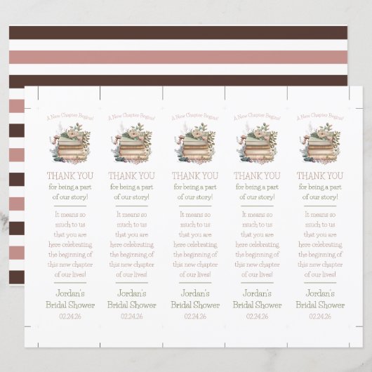 Een nieuw hoofdstuk begint! Bloemenboeken Bladwijz (Voorkant / Achterkant)