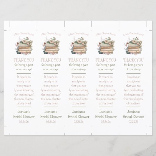 Een nieuw hoofdstuk begint! Bloemenboeken Bladwijz (Voorkant)