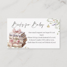Een nieuw hoofdstuk begint Boek Baby Shower Informatiekaartje