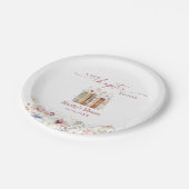 Een nieuw hoofdstuk begint, boek thema Vrijgezelle Papieren Bordje (Gekanteld)