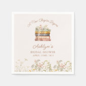 Een nieuw hoofdstuk begint Bruids douche papieren  Servet (Voorkant)