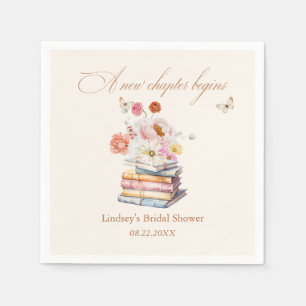 Een nieuw hoofdstuk begint Bruids Shower Bloemen  Servet