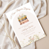 Een nieuw hoofdstuk begint bruidsdouche uitnodigin kaart