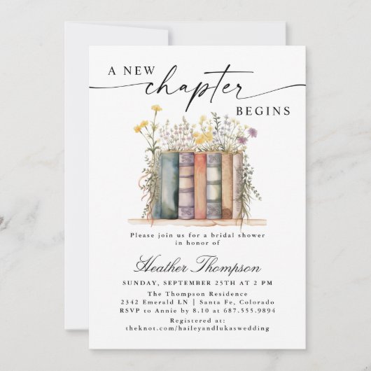 Een nieuw hoofdstuk begint Bruidsfeest Kaart (Voorkant)