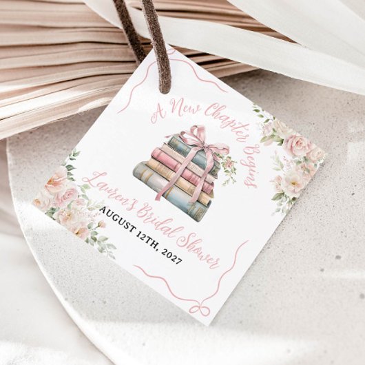 Een nieuw hoofdstuk begint Bruiloft feestje Bedankjes Labels