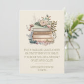 Een nieuw hoofdstuk begint, cadeaufeestje gastenbo kaart (Staand voorkant)