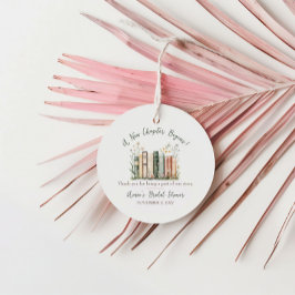 Een nieuw hoofdstuk begint! Favoriet voor bruidsdo Bedankjes Labels