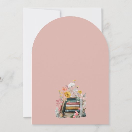 Een nieuw hoofdstuk begint Floral Books Vrijgezell Kaart (Achterkant)