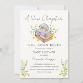 Een nieuw hoofdstuk begint Floral Hedgehog Baby sh Kaart (Voorkant)