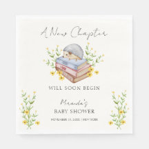 Een nieuw hoofdstuk begint Floral Hedgehog Baby sh