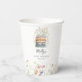 Een nieuw hoofdstuk begint het Baby shower van het Papieren Bekers (Achterkant)