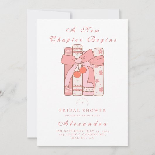 Een nieuw hoofdstuk begint kersenboog roze vrijgez kaart (Voorkant)