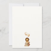 Een nieuw hoofdstuk begint Lion Balloon Baby showe Kaart (Achterkant)