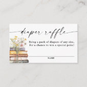 Een nieuw hoofdstuk begint met Baby shower, luierk Informatiekaartje (Voorkant)