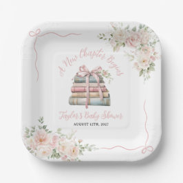 Een nieuw hoofdstuk begint met Baby shower Papieren Bordje