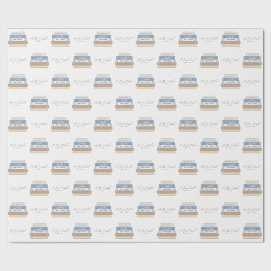 Een nieuw hoofdstuk begint met een aangepast Baby  Cadeaupapier (Vlak)