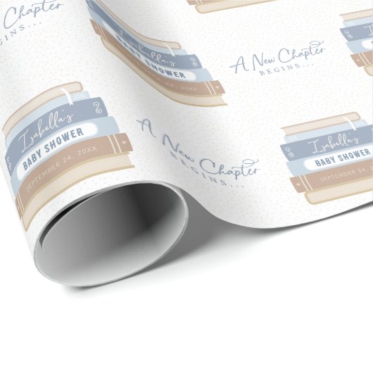 Een nieuw hoofdstuk begint met een aangepast Baby  Cadeaupapier (Rol Hoek)