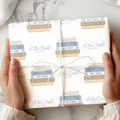 Een nieuw hoofdstuk begint met een aangepast Baby  Cadeaupapier