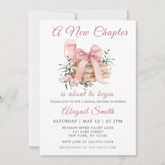 Een nieuw hoofdstuk begint met een bruidsdouche ui kaart (Voorkant)