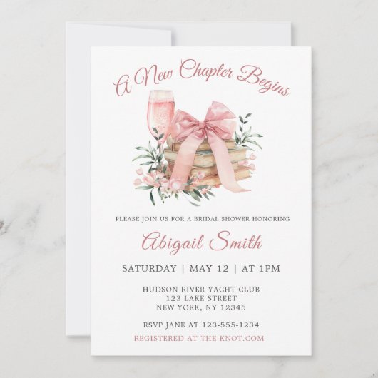 Een nieuw hoofdstuk begint met een bruidsdouche ui kaart (Voorkant)