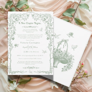 Een nieuw hoofdstuk begint met  elegant Baby showe Kaart