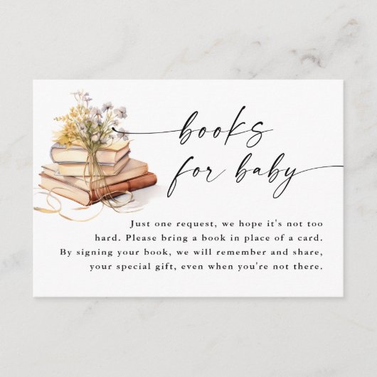 Een nieuw hoofdstuk begint met het Baby showers va Informatiekaartje (Voorkant)