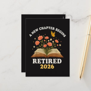 Een nieuw hoofdstuk begint met pensioen 2026 feestdagenkaart