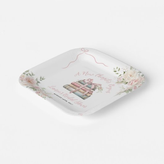 Een nieuw hoofdstuk begint met Vrijgezellenfeest Papieren Bordje (Gebogen)