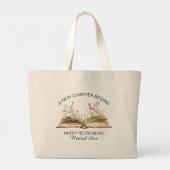 Een nieuw hoofdstuk begint met Wildflowers Pensioe Grote Tote Bag (Achterkant)