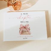 Een nieuw hoofdstuk begint Pink Bow Books Baby sho Gastenboek