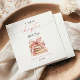Een nieuw hoofdstuk begint Pink Bow Books Baby sho Servet