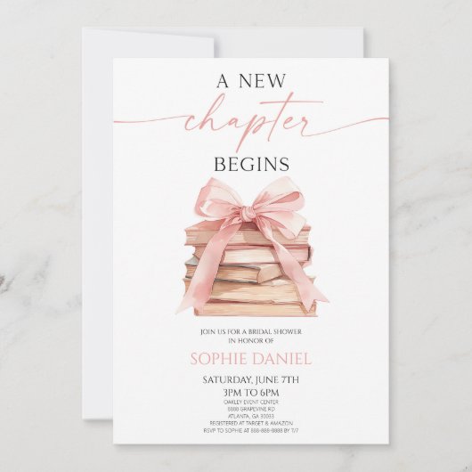 Een nieuw hoofdstuk begint Pink Bow Books Vrijgeze Kaart (Voorkant)