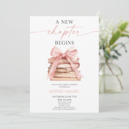 Een nieuw hoofdstuk begint Pink Bow Books Vrijgeze Kaart (Staand voorkant)