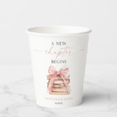 Een nieuw hoofdstuk begint Pink Bow Books Vrijgeze Papieren Bekers