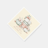 Een nieuw hoofdstuk begint pompoen vrijgezellenfee servet (Hoek)