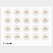 Een nieuw hoofdstuk begint Rustic boek thema baby  Ronde Sticker (Vel)