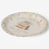 Een nieuw hoofdstuk begint rustiek Vrijgezellenfee Papieren Bordje (Gekanteld)