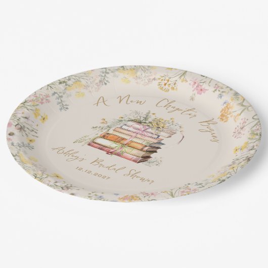 Een nieuw hoofdstuk begint rustiek Vrijgezellenfee Papieren Bordje (Gekanteld)