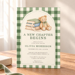 Een nieuw hoofdstuk begint Sage groene baby shower Kaart