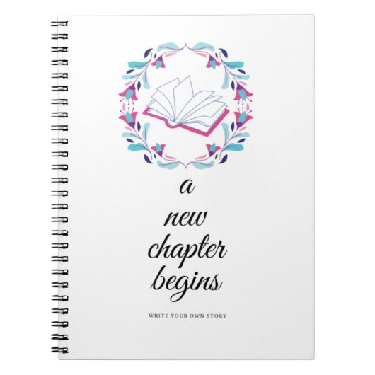 Een nieuw hoofdstuk begint spiraal Notitieboek (Voorkant)