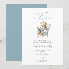 Een nieuw hoofdstuk begint Teddy Bear Baby shower  Kaart