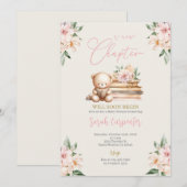 Een nieuw hoofdstuk begint Teddy Bear Baby shower  Kaart (Voorkant / Achterkant)