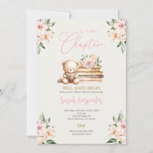 Een nieuw hoofdstuk begint Teddy Bear Baby shower  Kaart