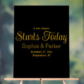 Een nieuw hoofdstuk begint vandaag Elegant bruilof Acryl Bord