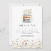 Een nieuw hoofdstuk begint Wildflower Baby shower Bedankkaart (Voorkant)