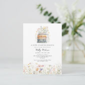 Een nieuw hoofdstuk begint Wildflower Baby shower Briefkaart (Staand voorkant)