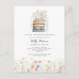 Een nieuw hoofdstuk begint Wildflower Baby shower Briefkaart