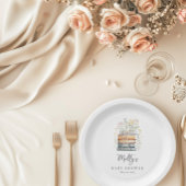 Een nieuw hoofdstuk begint Wildflower Book Baby sh Papieren Bordje