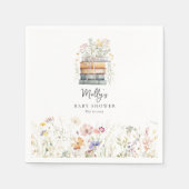 Een nieuw hoofdstuk begint Wildflower Book Baby Sh Servet (Voorkant)