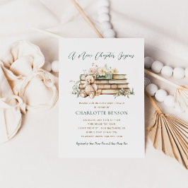 Een nieuw hoofdstuk Bloemenboek Thema Baby shower Kaart